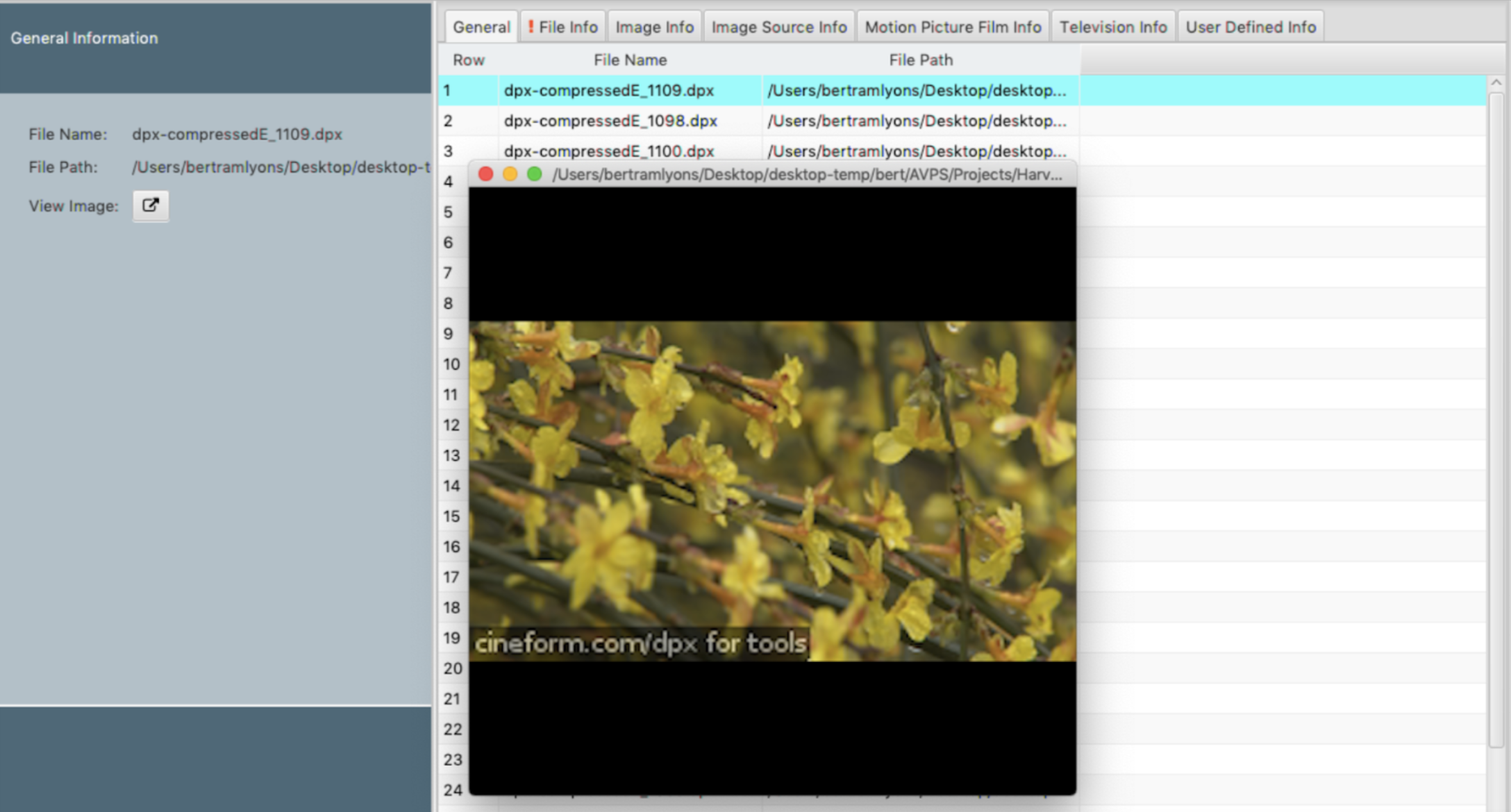 Dpx file viewer