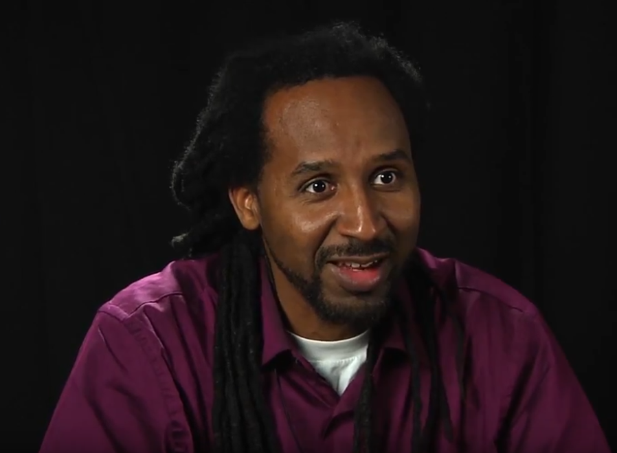 Still from “Lemuel (Life) LaRoche on racism, policing, and stereotyping,” by Lemuel LaRoche and Alexander Stephens. January 2015. Courtesy of Russell Library for Political Research and Studies, University of Georgia.